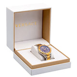 Buy Shop Versace Hellenyium GMT Black Dial Two Tone Steel Strap Watch for Men - V11040015 USA Online