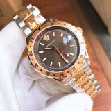Buy Shop Versace Hellenyium GMT Black Dial Two Tone Steel Strap Watch for Men - V11040015 USA Online