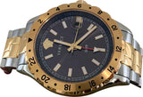 Buy Shop Versace Hellenyium GMT Black Dial Two Tone Steel Strap Watch for Men - V11040015 USA Online
