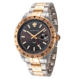 Buy Shop Versace Hellenyium GMT Black Dial Two Tone Steel Strap Watch for Men - V11040015 USA Online