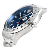 Buy Shop Versace Hellenyium GMT Blue Dial Silver Steel Strap Watch for Men - V11010015 USA Online