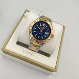 Buy Shop Versace Hellenyium GMT Blue Dial Two Tone Steel Strap Watch for Men - V11060017 USA Online
