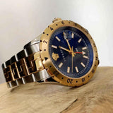 Buy Shop Versace Hellenyium GMT Blue Dial Two Tone Steel Strap Watch for Men - V11060017 USA Online