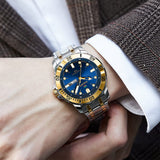 Buy Shop Versace Hellenyium GMT Blue Dial Two Tone Steel Strap Watch for Men - V11060017 USA Online