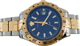 Buy Shop Versace Hellenyium GMT Blue Dial Two Tone Steel Strap Watch for Men - V11060017 USA Online