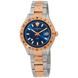 Buy Shop Versace Hellenyium GMT Blue Dial Two Tone Steel Strap Watch for Men - V11060017 USA Online
