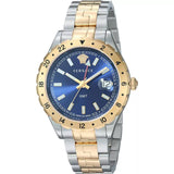 Buy Shop Versace Hellenyium GMT Blue Dial Two Tone Steel Strap Watch for Men - V11060017 USA Online