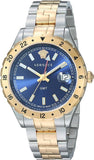 Buy Shop Versace Hellenyium GMT Blue Dial Two Tone Steel Strap Watch for Men - V11060017 USA Online