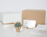 Buy Shop Versace Hellenyium GMT Green Dial Two Tone Steel Strap Watch for Men - V11050015 USA Online