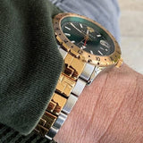 Buy Shop Versace Hellenyium GMT Green Dial Two Tone Steel Strap Watch for Men - V11050015 USA Online