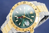 Buy Shop Versace Hellenyium GMT Green Dial Two Tone Steel Strap Watch for Men - V11050015 USA Online