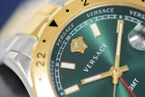 Buy Shop Versace Hellenyium GMT Green Dial Two Tone Steel Strap Watch for Men - V11050015 USA Online