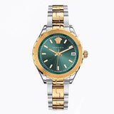 Buy Shop Versace Hellenyium GMT Green Dial Two Tone Steel Strap Watch for Men - V11050015 USA Online