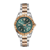 Buy Shop Versace Hellenyium GMT Green Dial Two Tone Steel Strap Watch for Men - V11050015 USA Online