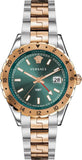 Buy Shop Versace Hellenyium GMT Green Dial Two Tone Steel Strap Watch for Men - V11050015 USA Online