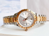 Buy Shop Versace Hellenyium GMT Silver Dial Two Tone Steel Strap Watch for Men - V11030015 USA Online