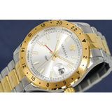 Buy Shop Versace Hellenyium GMT Silver Dial Two Tone Steel Strap Watch for Men - V11030015 USA Online