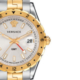 Buy Shop Versace Hellenyium GMT Silver Dial Two Tone Steel Strap Watch for Men - V11030015 USA Online