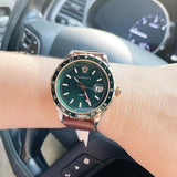 Buy Shop Versace Hellenyium Green Dial Brown Leather Strap Watch for Men - V11090017 USA Online