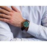 Buy Shop Versace Hellenyium Green Dial Brown Leather Strap Watch for Men - V11090017 USA Online
