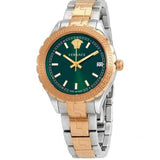Buy Shop Versace Hellenyium Green Dial Two Tone Steel Strap Watch for Women - V12050015 USA Online