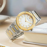 Buy Shop Versace Hellenyium Green Dial Two Tone Steel Strap Watch for Women - VEVH00620 USA Online