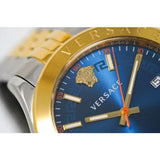Buy Shop Versace Hellenyium Quartz Blue Dial Two Tone Steel Strap Watch for Men - VEVK00520 USA Online