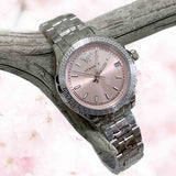 Buy Shop Versace Hellenyium Pink Dial Silver Steel Strap Watch for Women - V12010015 USA Online