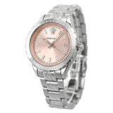 Buy Shop Versace Hellenyium Pink Dial Silver Steel Strap Watch for Women - V12010015 USA Online
