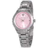 Buy Shop Versace Hellenyium Pink Dial Silver Steel Strap Watch for Women - V12010015 USA Online