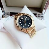 Buy Shop Versace Hellenyium Quartz Black Dial Gold Steel Strap Watch For Men - VE3A00820 USA Online