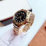 Buy Shop Versace Hellenyium Quartz Black Dial Gold Steel Strap Watch For Men - VE3A00820 USA Online