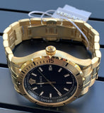 Buy Shop Versace Hellenyium Quartz Black Dial Gold Steel Strap Watch For Men - VE3A00820 USA Online