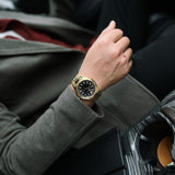 Buy Shop Versace Hellenyium Quartz Black Dial Gold Steel Strap Watch For Men - VE3A00820 USA Online