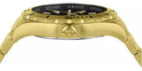 Buy Shop Versace Hellenyium Quartz Black Dial Gold Steel Strap Watch For Men - VE3A00820 USA Online