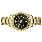 Buy Shop Versace Hellenyium Quartz Black Dial Gold Steel Strap Watch For Men - VE3A00820 USA Online