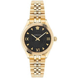 Buy Shop Versace Hellenyium Quartz Black Dial Gold Steel Strap Watch for Women - VE2S00622 USA Online