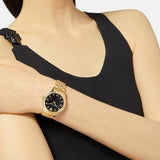 Buy Shop Versace Hellenyium Quartz Black Dial Gold Steel Strap Watch for Women - VE2S00622 USA Online