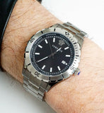 Buy Shop Versace Hellenyium Quartz Black Dial Grey Steel Strap Watch For Men - VE3A00620 USA Online