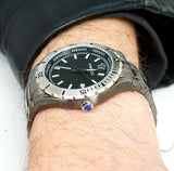 Buy Shop Versace Hellenyium Quartz Black Dial Grey Steel Strap Watch For Men - VE3A00620 USA Online