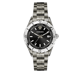 Buy Shop Versace Hellenyium Quartz Black Dial Grey Steel Strap Watch For Men - VE3A00620 USA Online