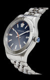 Buy Shop Versace Hellenyium Quartz Blue Dial Silver Steel Strap Watch for Men - VEVK00921 USA Online