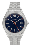 Buy Shop Versace Hellenyium Quartz Blue Dial Silver Steel Strap Watch for Men - VEVK00921 USA Online