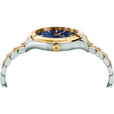 Buy Shop Versace Hellenyium Quartz Blue Dial Two Tone Steel Strap Watch For Men - VEVH00520 USA Online