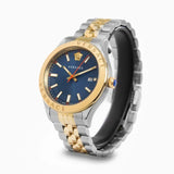 Buy Shop Versace Hellenyium Quartz Blue Dial Two Tone Steel Strap Watch For Men - VEVH00520 USA Online