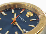 Buy Shop Versace Hellenyium Quartz Blue Dial Two Tone Steel Strap Watch For Men - VEVH00520 USA Online