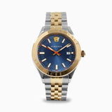 Buy Shop Versace Hellenyium Quartz Blue Dial Two Tone Steel Strap Watch For Men - VEVH00520 USA Online