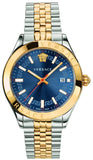 Buy Shop Versace Hellenyium Quartz Blue Dial Two Tone Steel Strap Watch For Men - VEVH00520 USA Online