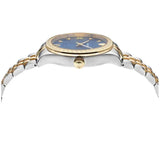 Buy Shop Versace Hellenyium Quartz Blue Dial Two Tone Steel Strap Watch for Women - VE2S00522 USA Online