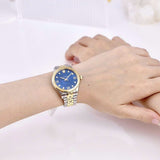 Buy Shop Versace Hellenyium Quartz Blue Dial Two Tone Steel Strap Watch for Women - VE2S00522 USA Online